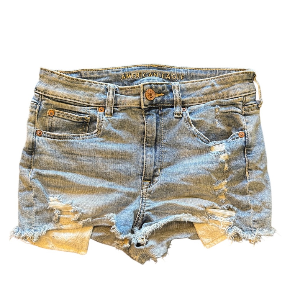 American Eagle Outfitters Blue Jean Shorts Distressed Style